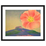 Georgia O’Keeffe – Hollyhock Pink with Pedernal (1937) | Vibrant Modernist Floral Landscape of New Mexico thumbnail