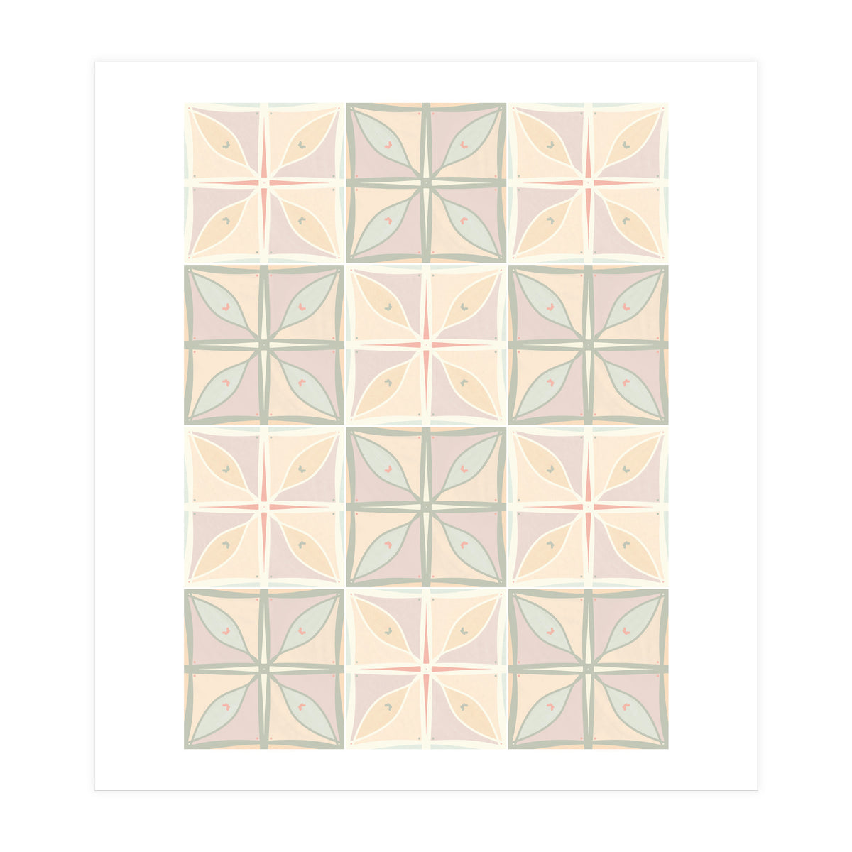 Old Style Pastels Kitchen Tiles (Print Only)