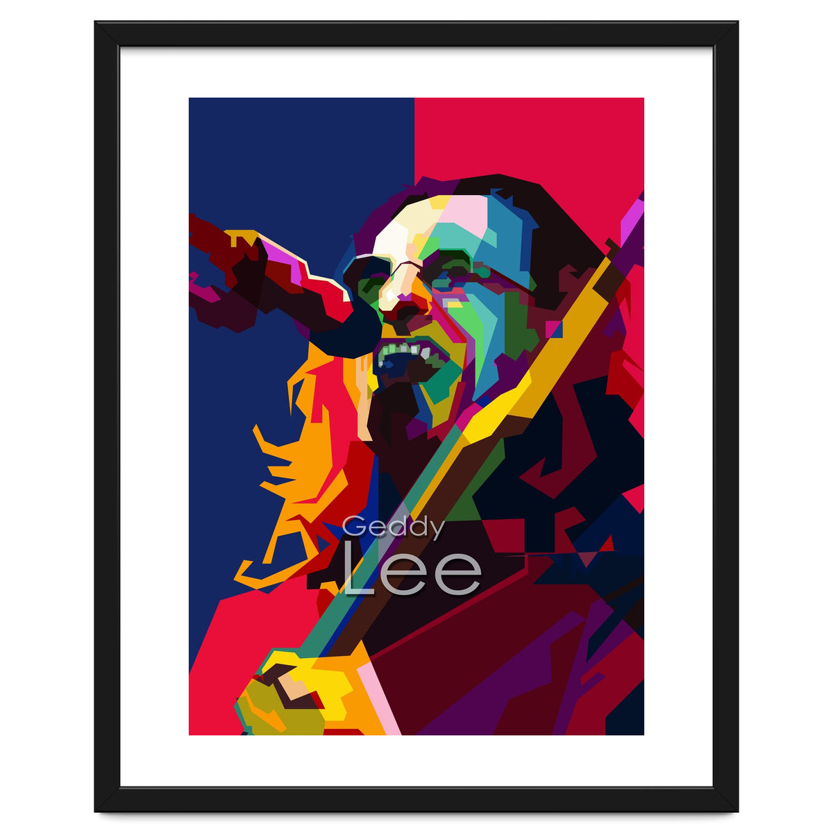 Geddy Lee RUSH Singer Pop Art WPAP