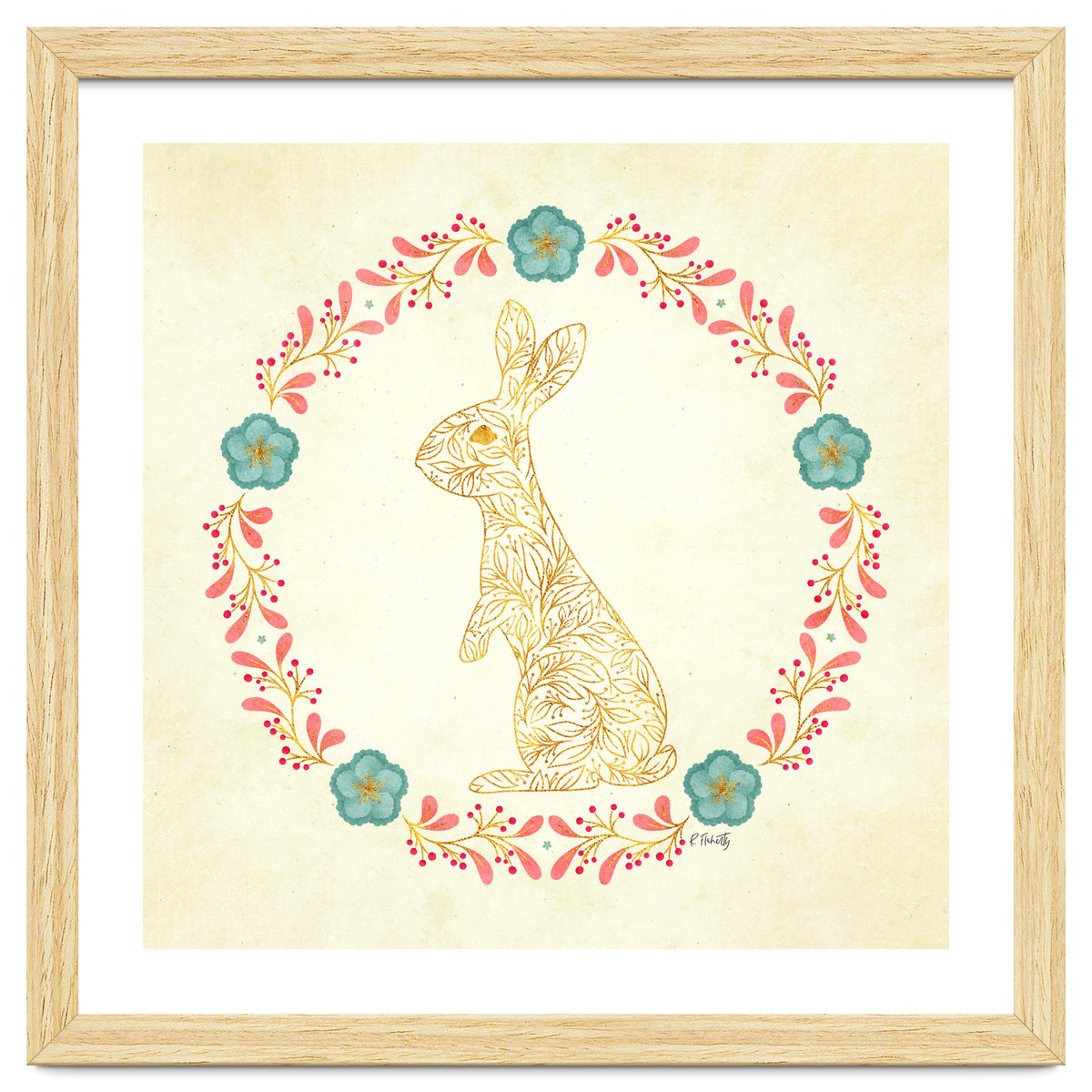 Floral Rabbit Wreath