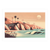 Vintage California, Coastline Poster (Print Only) thumbnail