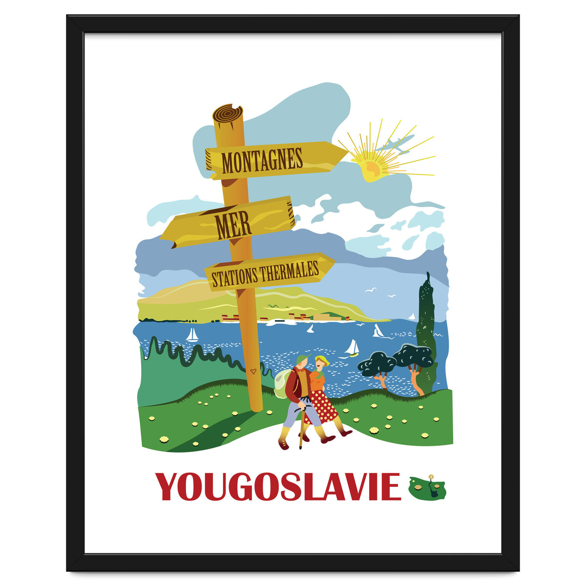 Hiking on Adriatic Coast, Yugoslavia