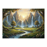 Enchanted Waterfall Meadow (Print Only)