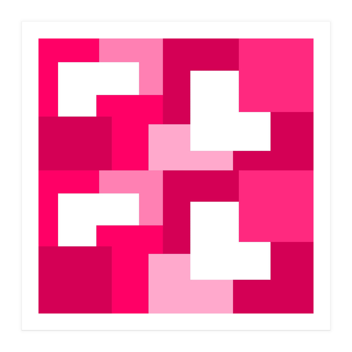 Pink Abstract Square Tiles (Print Only)