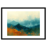 Long Title Misty Blue Mountain Range Landscape thumbnail