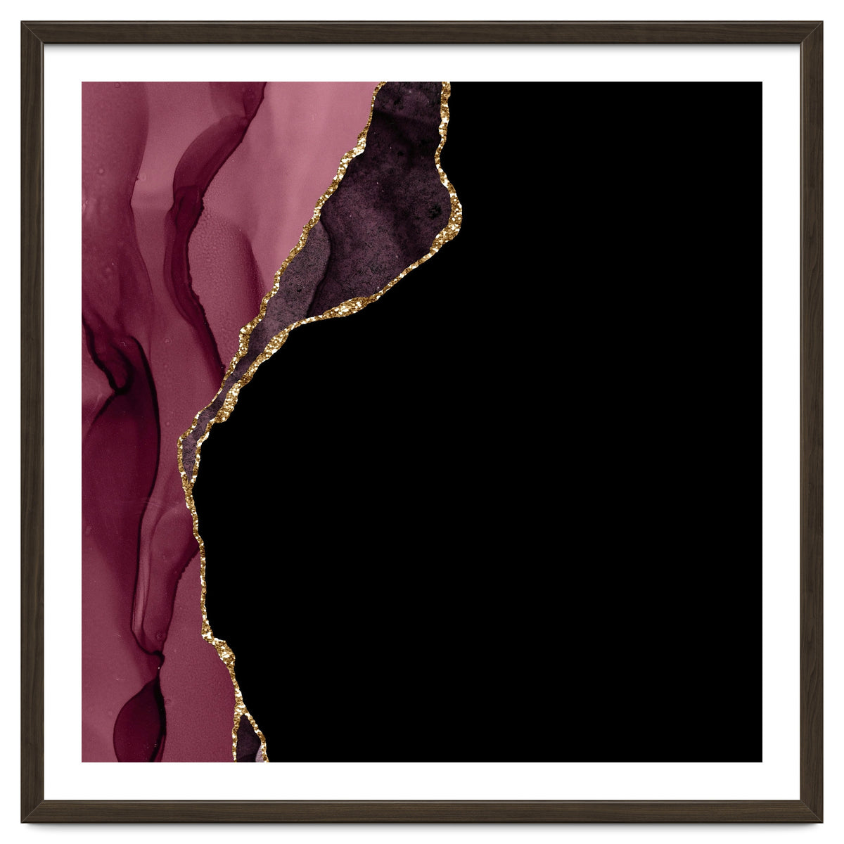 Burgundy & Gold Agate Texture 09