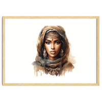 Desert Muse Watercolor Portrait