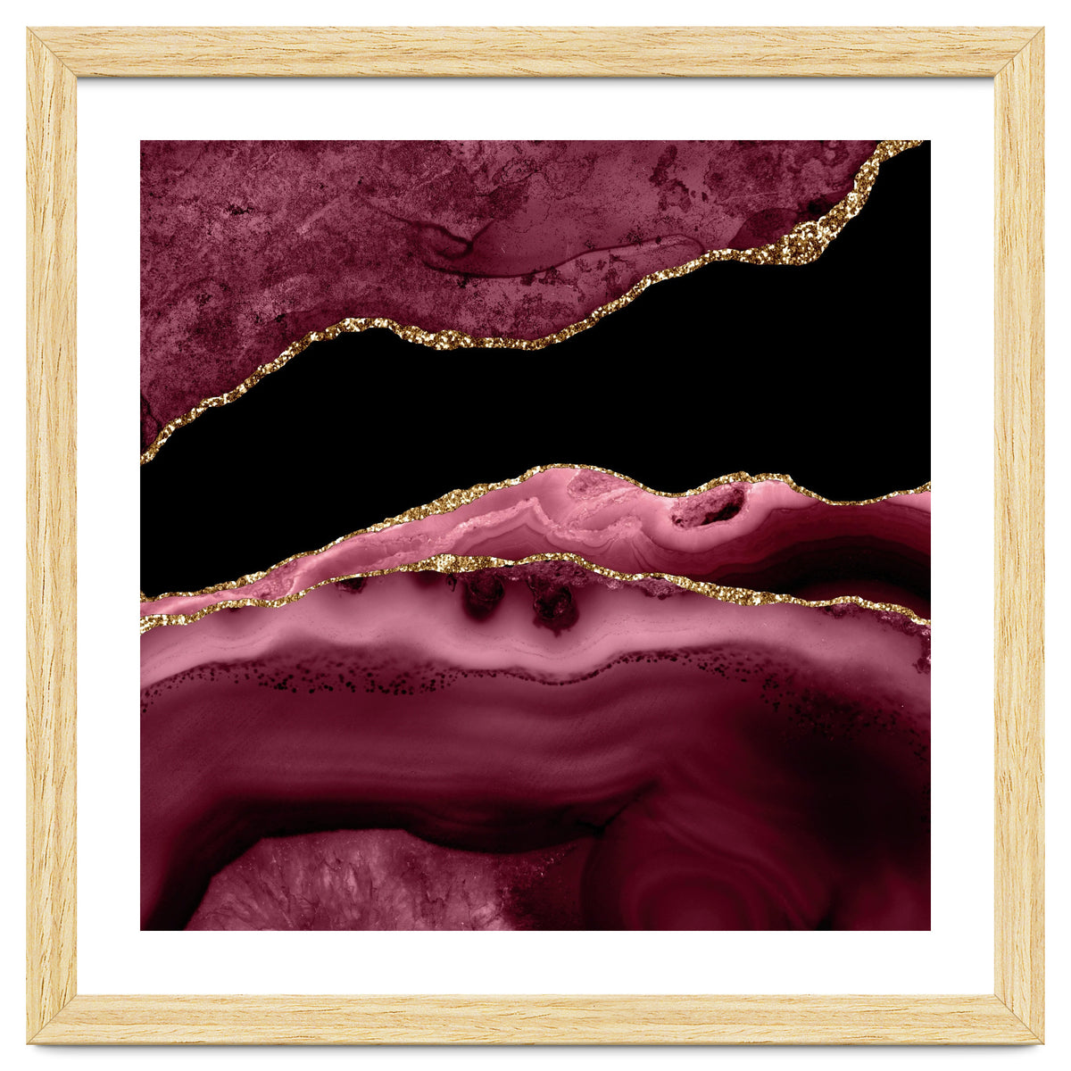 Burgundy & Gold Agate Texture 13