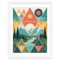 Geometric Convergence: A Mosaic of the Alpine Wilderness