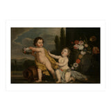 German Master (18th Century) – Two Putti with Garlands of Flowers (Print Only) thumbnail