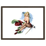 Pinup Sexy Girl Posing In Zorro Costume thumbnail