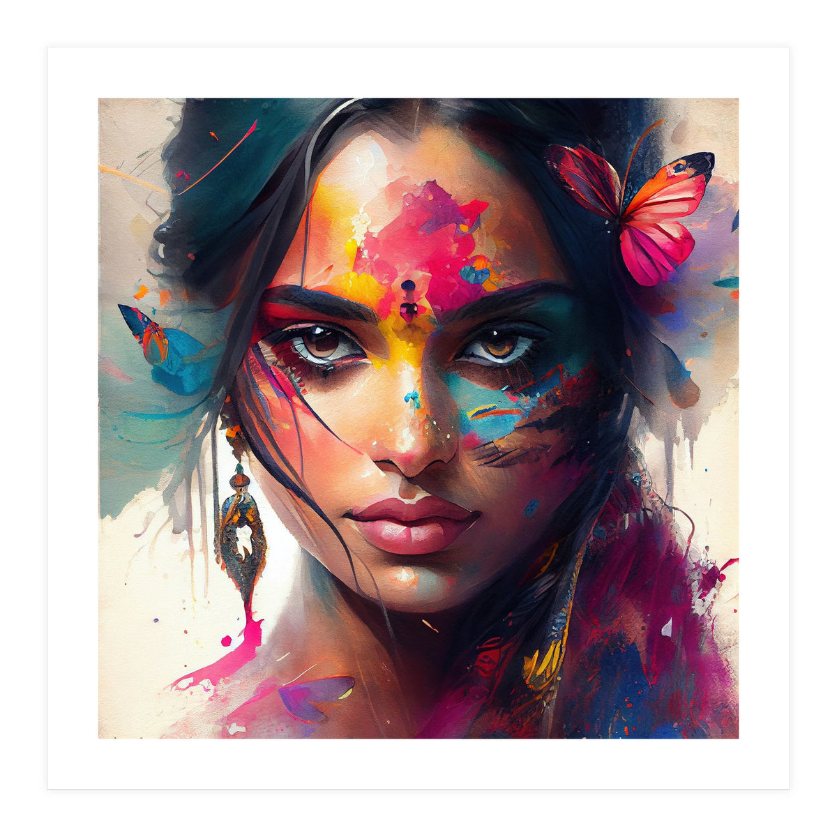 Festival Glow Hindu Portrait (Print Only)