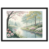 Springtime Blossoms: A Serene Garden Stream thumbnail