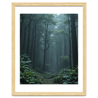 Ethereal Misty Forest in the Rain