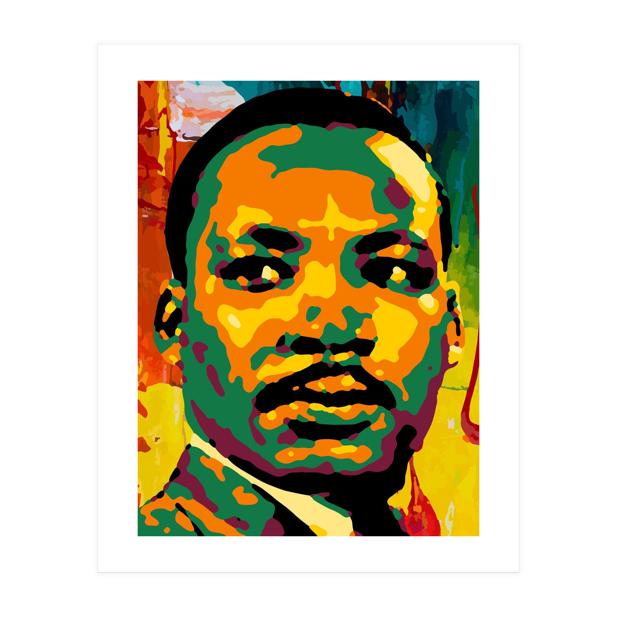 Martin Luther King Jr Abstract Art (Print Only)