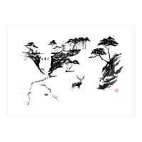 Deer In The Snow (Print Only)