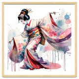 Geisha Dancer With Flowing Kimono thumbnail