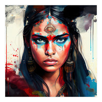 War Paint Hindu Warrior Portrait (Print Only)