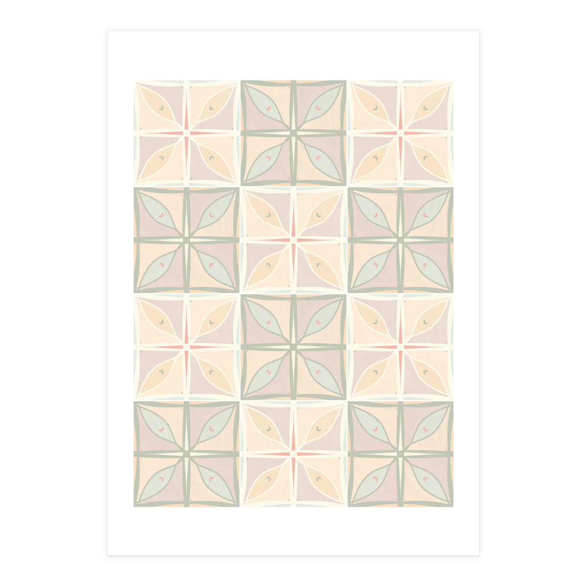 Old Style Pastels Kitchen Tiles (Print Only)