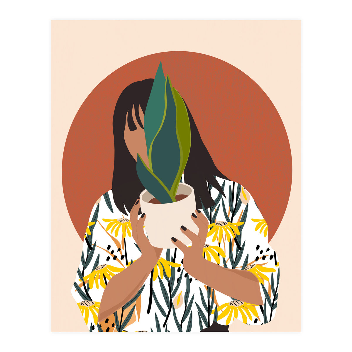 Plant Parent, Botanical Nature House Plants, Floral Bohemian Growth Positivity Care Rustic Garden (Print Only)