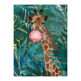 Giraffe blowing a bubble in the jungle (Print Only) thumbnail