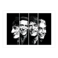 The Rolling Stones Black Portrait  (Print Only)