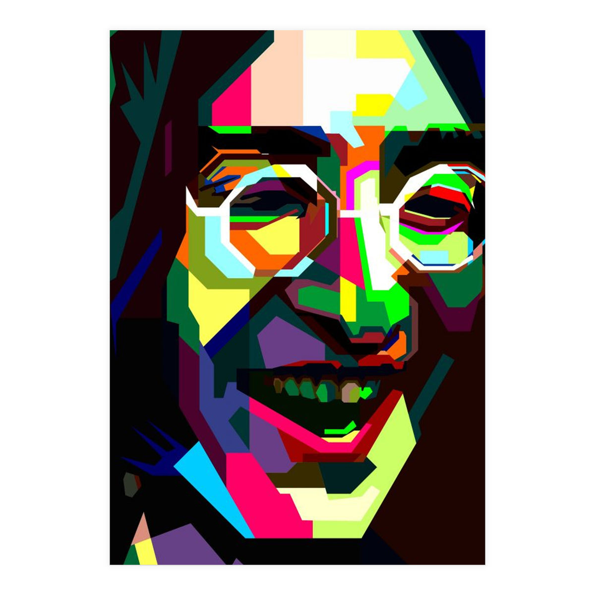 John Lennon English Rock And Roll Pop Art Wpap (Print Only)