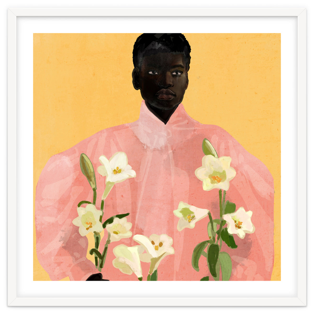 Girl Holding Flowers 2