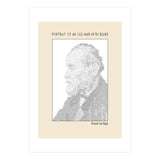 Portrait Of An Old Man With Beard – Ascii Art (vincent Van Gogh) (Print Only) thumbnail