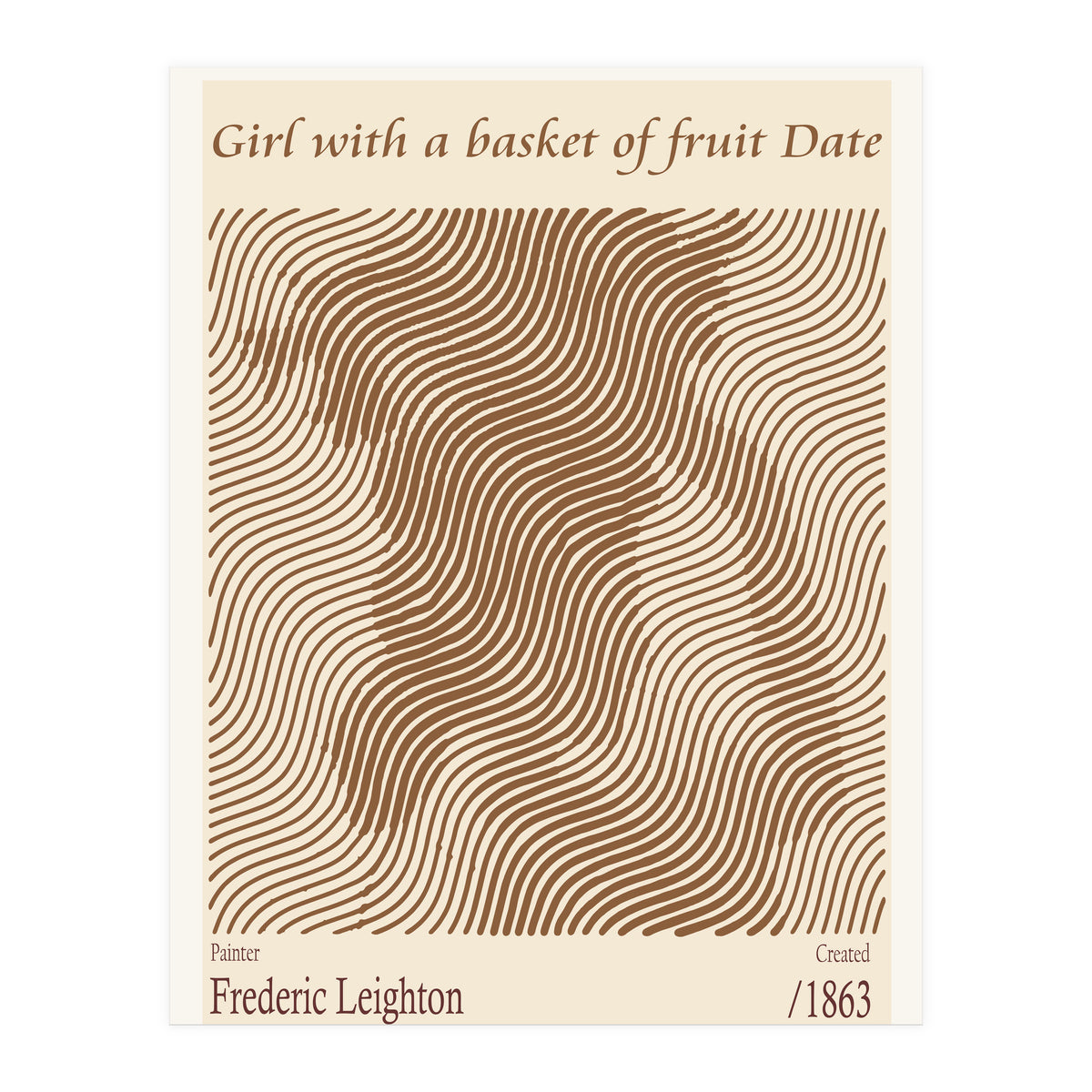 Girl With A Basket Of Fruit Date – Frederic Leighton (1863) (Print Only)