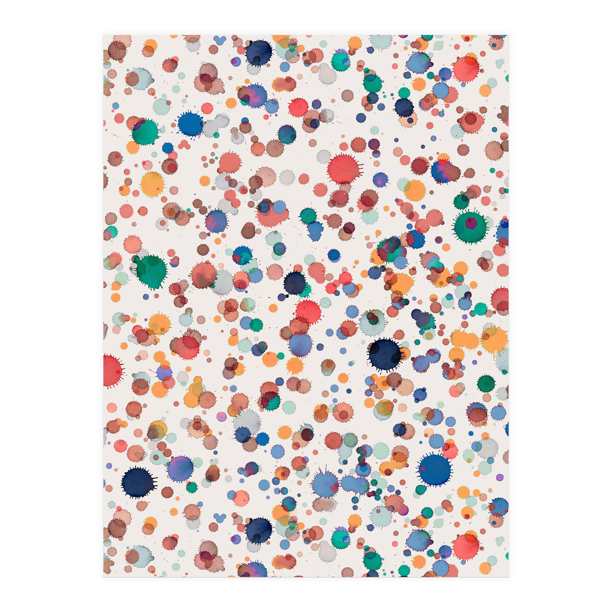 Drops Watercolor Texture Blue (Print Only)