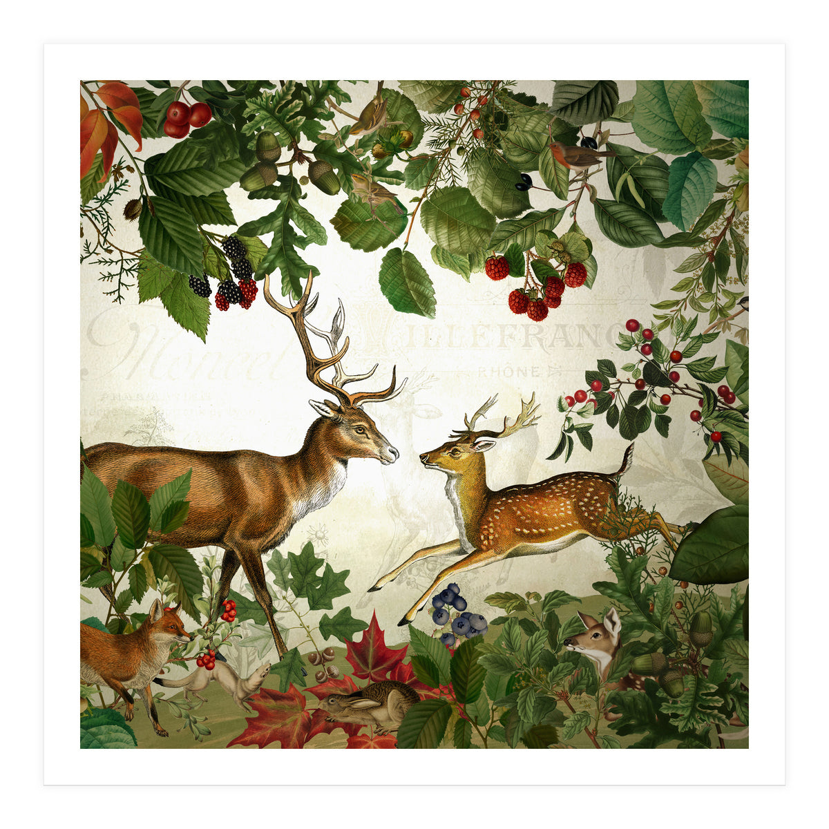 Nostalgic Autumn guardians of the forest 2 (Print Only)