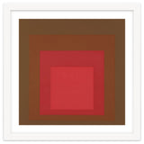 JOSEF ALBERS - HOMAGE TO THE SQUARE, RED, BROWN thumbnail