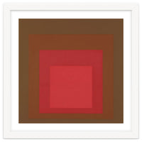 JOSEF ALBERS - HOMAGE TO THE SQUARE, RED, BROWN