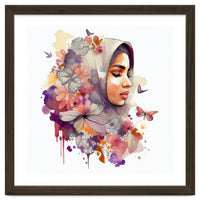 Floral Line Art Veil Profile