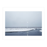 Street light turned on the winter snow street (Print Only) thumbnail