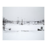 Baseball field covered in snow (Print Only) thumbnail
