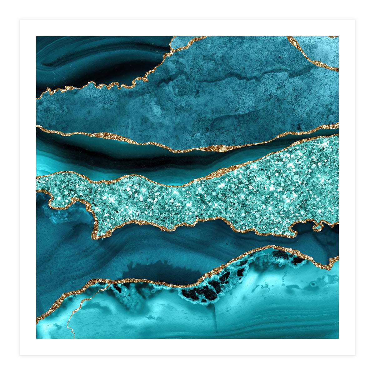 Agate Glitter Ocean Texture 12 (Print Only)