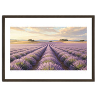 Provençal Sunset: Lavender Field Landscape