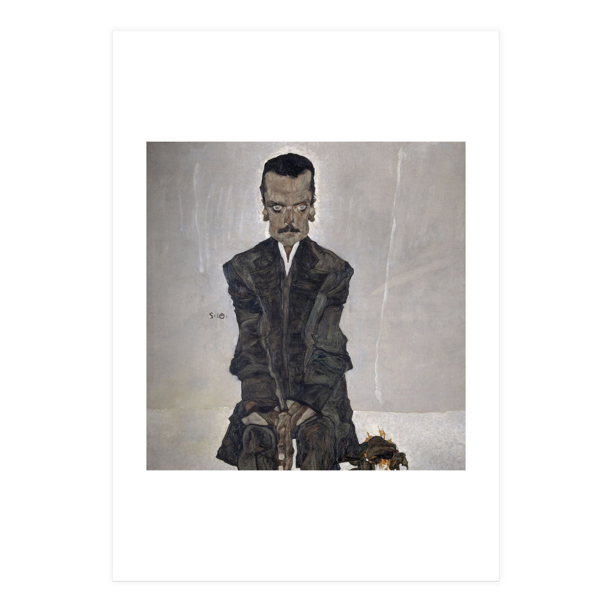 'Portrait of the Publisher Eduard Kosmack', 1910, Oil on canvas. EGON SCHIELE. (Print Only)