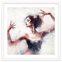 Elegant Ballet Dancer Portrait In Motion
