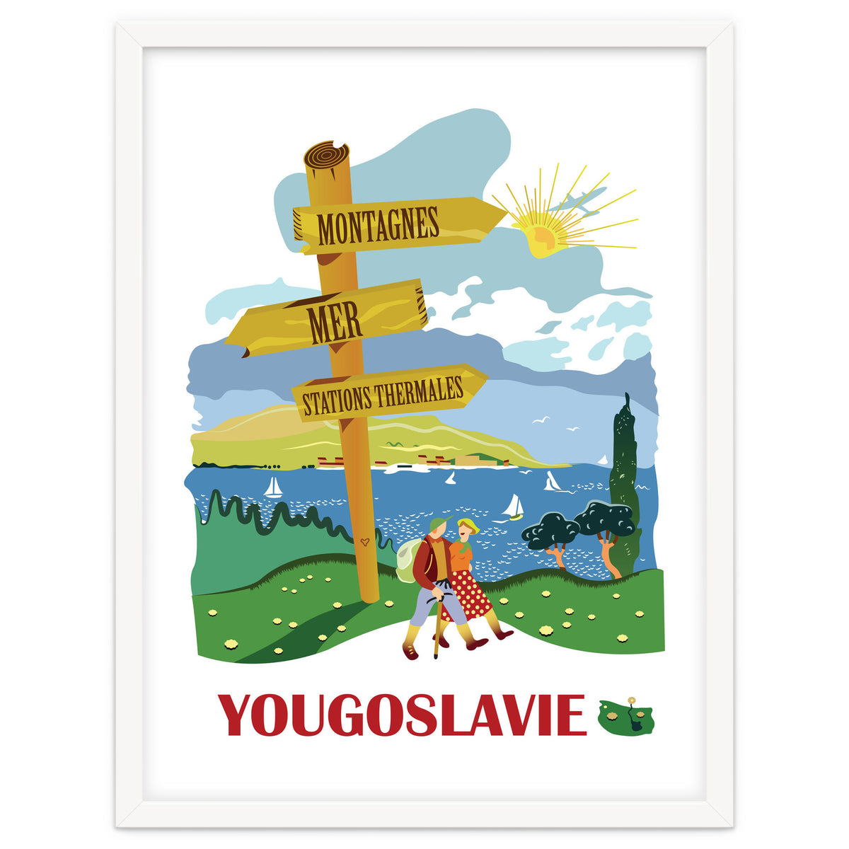 Hiking on Adriatic Coast, Yugoslavia