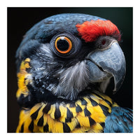 Close-up Portrait of a Vibrant Parrot (Print Only)