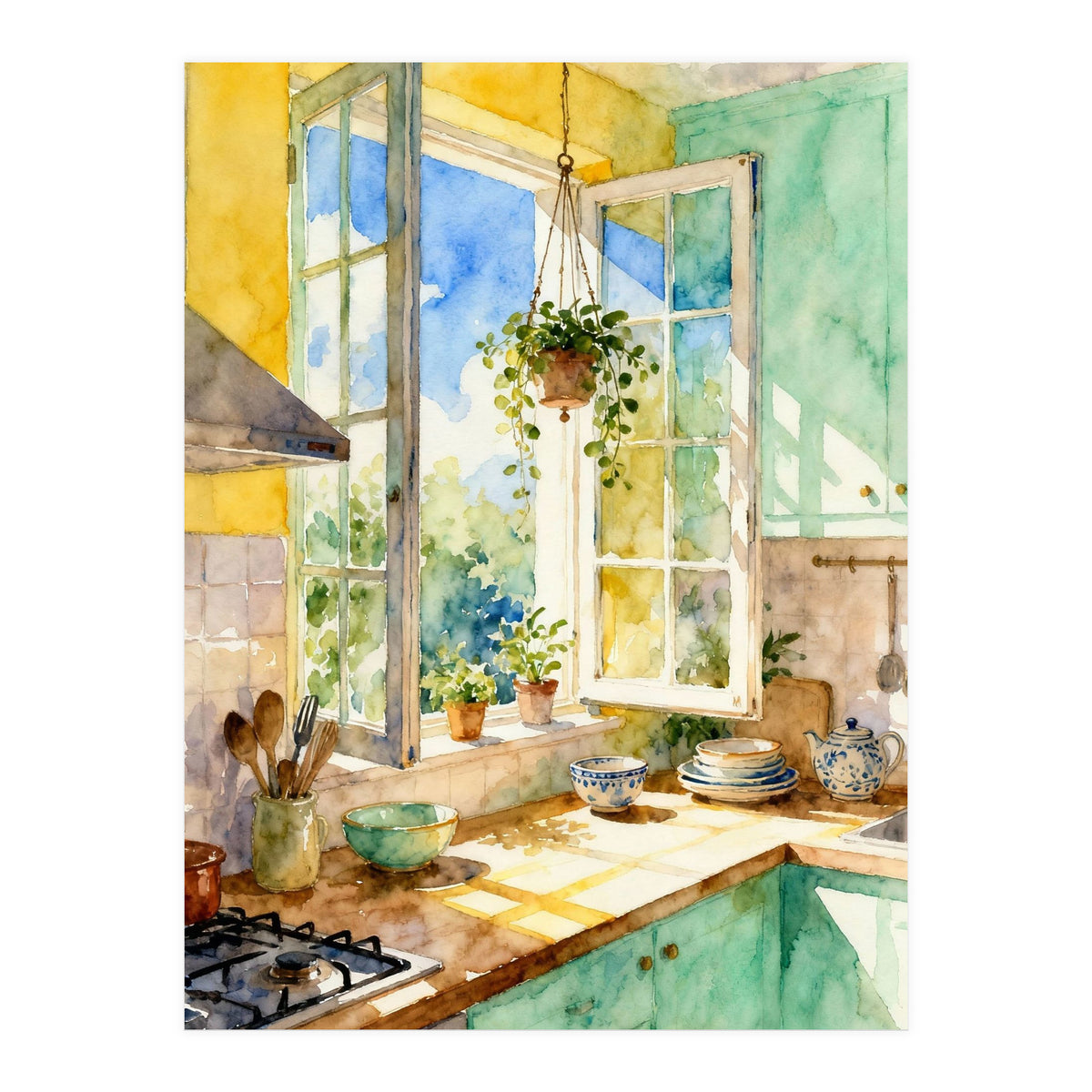 Matisse Inspired Kitchen Room (Print Only)