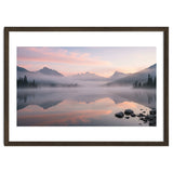 Misty Morning Reflection: Serene Alpine Lake thumbnail