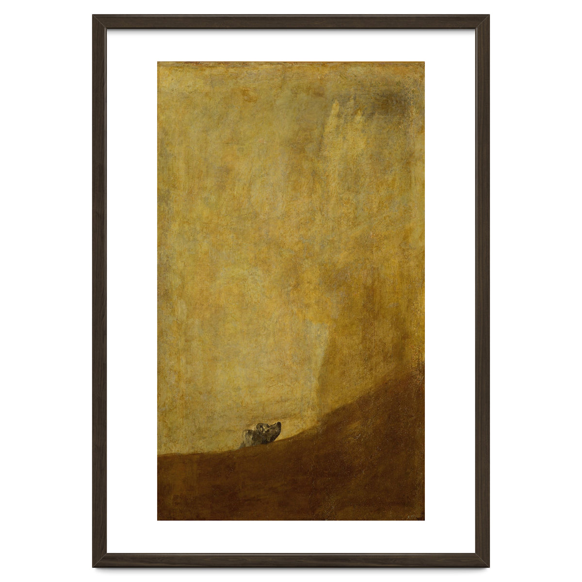 Dog, half submerged. One of the &quot; from the Quinta del Sordo, Goya's house.1819-1823.