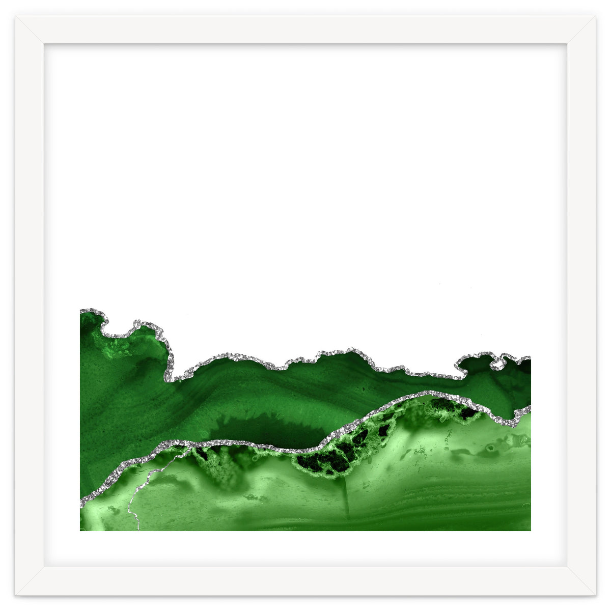 Green & Silver Agate Texture 12