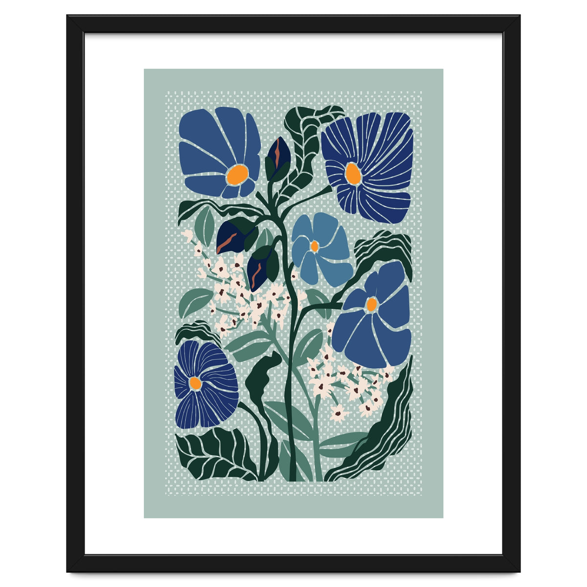 Klimt Flowers Light Blue