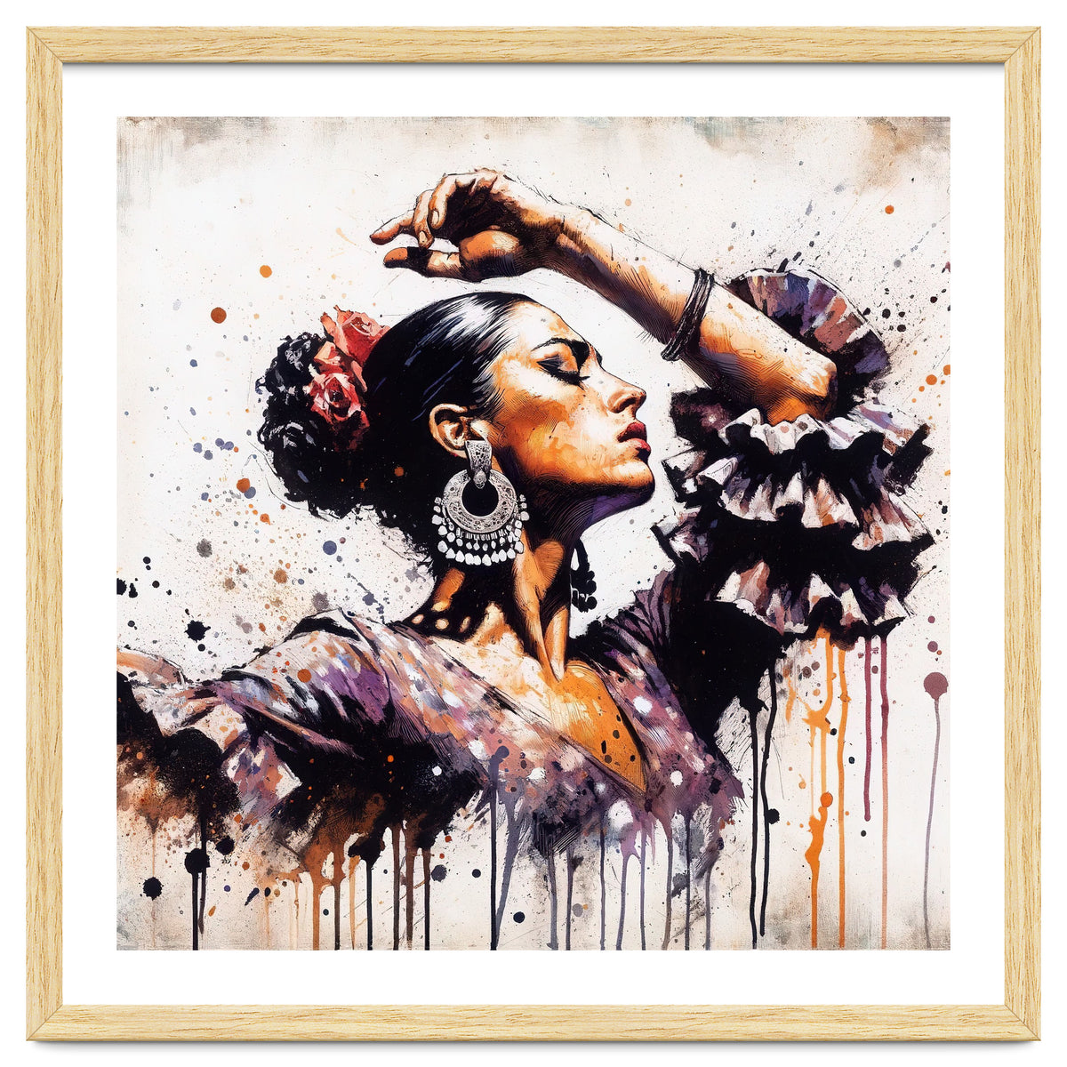 Watercolor Flamenco Dancer #1