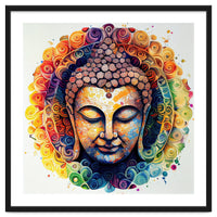 Rainbow Mandala Buddha Portrait